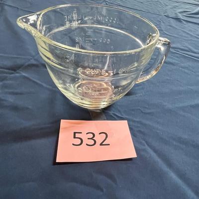 Glass measuring pitcher