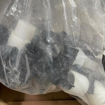 2 Boxes of plumbing connection pieces - 1", 1-1/2" lots of bags