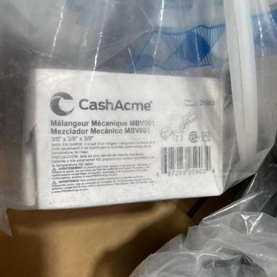 2 Boxes of plumbing connection pieces - 1", 1-1/2" lots of bags