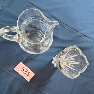 Crystal Vase & Pitcher