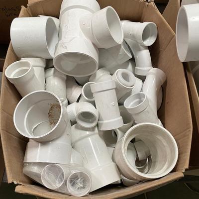 Box of various size PVC Connectors - 1-1/2", 2" & 4"