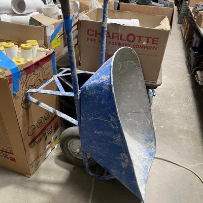 Blue Metal Wheelbarrow