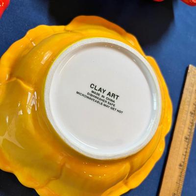 Clay Art Flower bowls