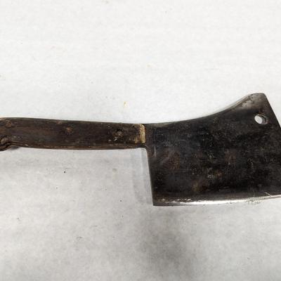 Vintage Meat Cleaver Village Blacksmith Watertown, WI Solid Steel Forged
