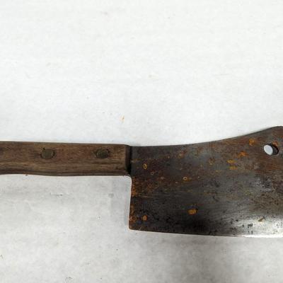 Vintage Meat Cleaver Village Blacksmith Watertown, WI Solid Steel Forged