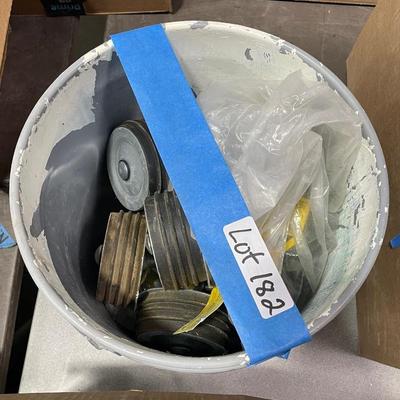 Bucket of Econ O Grip Steel Test Plugs - mainly 3" plugs - lots in this bucket