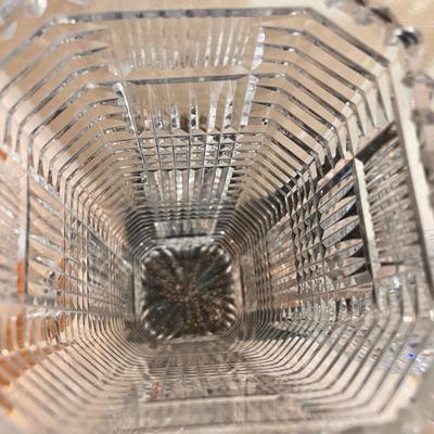 2 Heavy Cut Crystal Vases