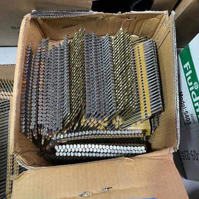 Box of Strips of Nail Gun Nails