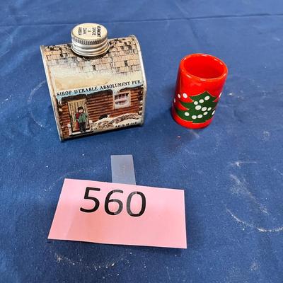 waechtersbach Toothpick holder & Maple syrup tin