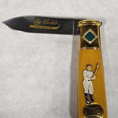Ty Cobb Collector Knife By The Franklin Mint