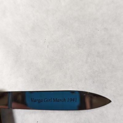 Double Blade Franklin Mint Varga Girl Pocket Knife March 1941/October 1947
