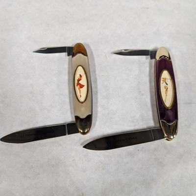 Double Blade Franklin Mint Varga Girl Pocket Knife April 1945/September 1941