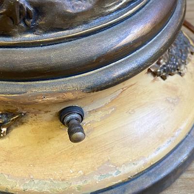 Ornate Gold Metal Base Lamp - No Shade