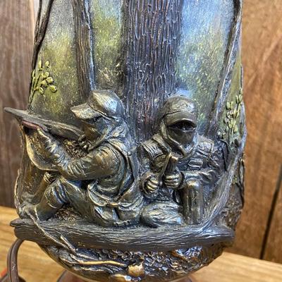 Turkey Hunting Scene Lamp - No Shade