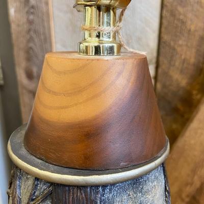 Turkey Hunting Scene Lamp - No Shade
