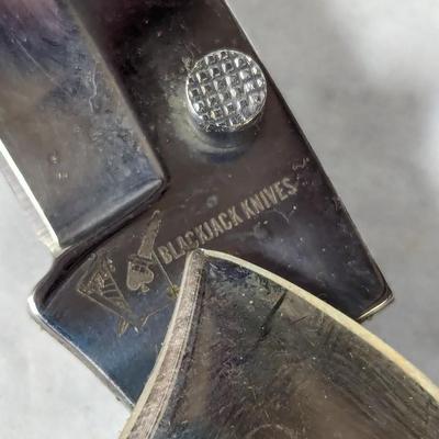 Blackjack Folding Pocket Knife
