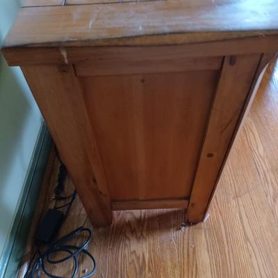Rustic oak end table