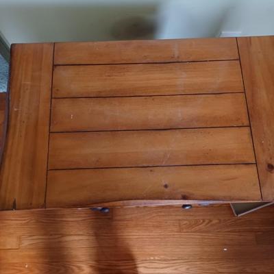 Rustic oak end table
