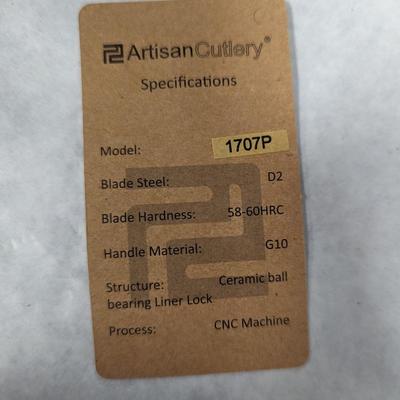 Artisan Cutlery Steel Blade Pocket Knife Model 1707P With Pouch & Box