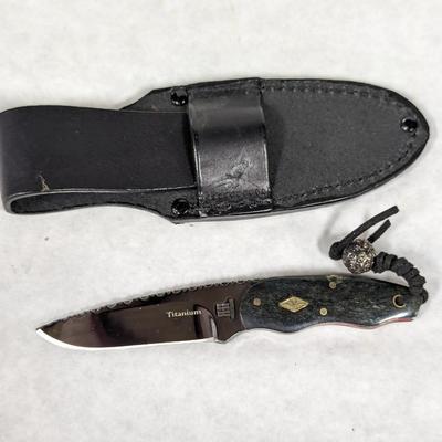 Rough Ryder Small Hunter Black Titanium with Sheath & Box