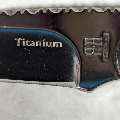 Rough Ryder Small Hunter Black Titanium with Sheath & Box