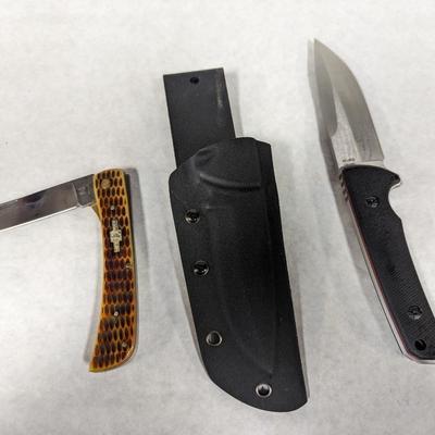 Rough Rider Pocket Knife RR772 & Rough Rider Fixed Blade RR1869 With Boxes