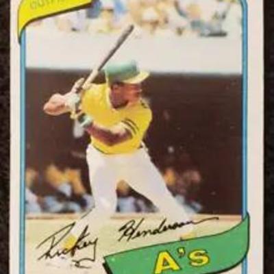 1980 Topps Rickey Henderson Rookie # 482 Oakland Athletics HOF RC NMT