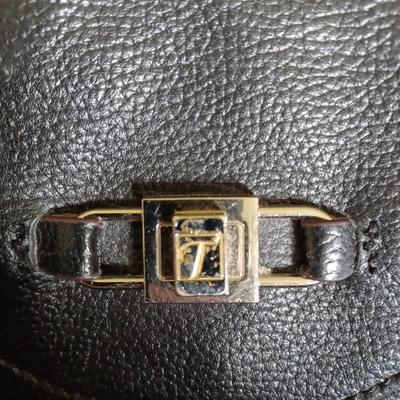 Tignanello black clutch purse