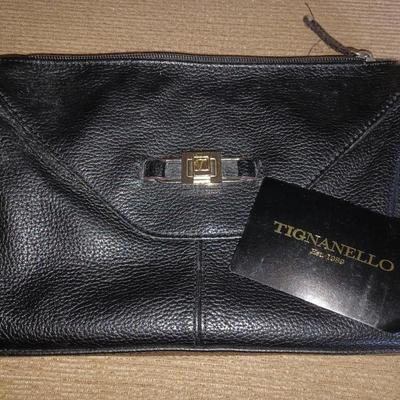 Tignanello black clutch purse