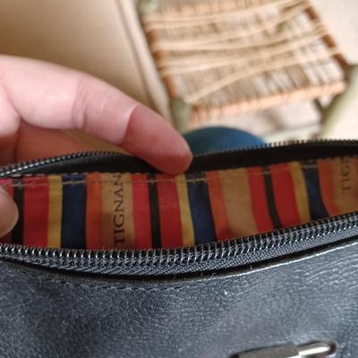 Tignanello black clutch purse