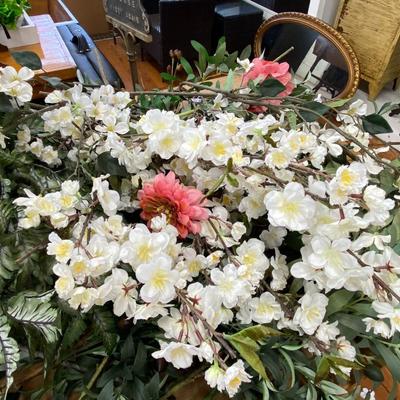 Faux Greenery and Plastic Flowers Lot Four