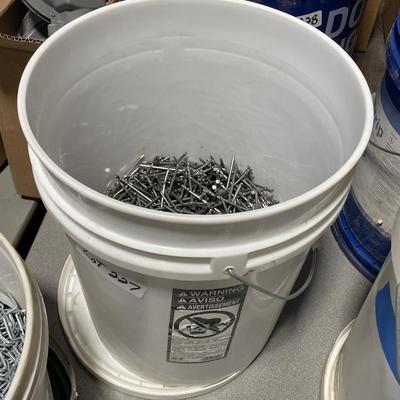 Bucket of new framing Nails