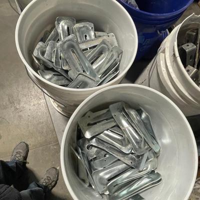 9 Buckets of Metal Concrete form brackets