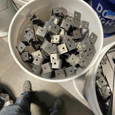 9 Buckets of Metal Concrete form brackets