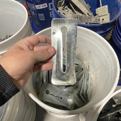 9 Buckets of Metal Concrete form brackets