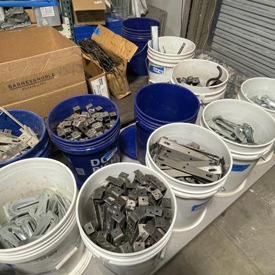 9 Buckets of Metal Concrete form brackets