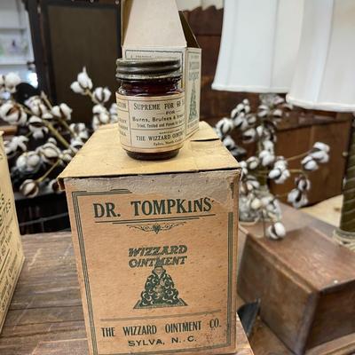 Set of Twelve Jars of Vintage Wizzard Ointment - Folk Medicine Lot Four