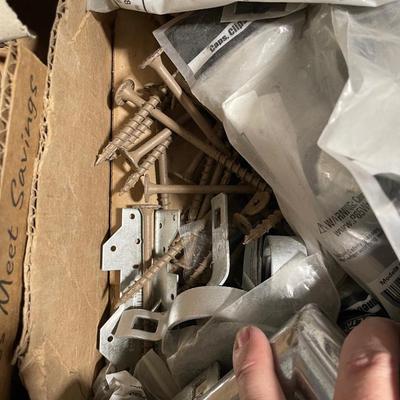 Box of Misc. Fence & Gate Brackets