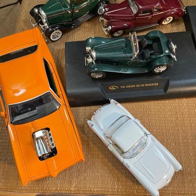 Tote of replica collectors cars
