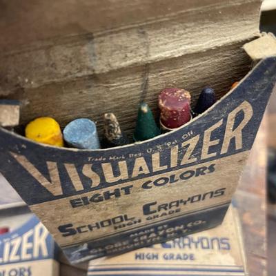 Set of Five Vintage High Grade Visualizer School Crayons Lot One