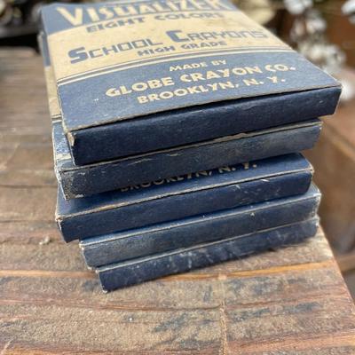 Set of Five Vintage High Grade Visualizer School Crayons Lot One