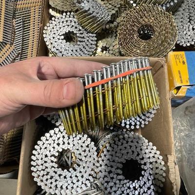 Box lot of Roofing Nails on Strips