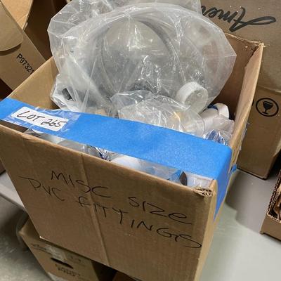 Box of Misc. PVC Fittings & plumbing supplies - Valves & More