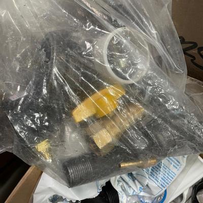 Box of Misc. PVC Fittings & plumbing supplies - Valves & More