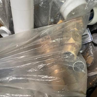 Box of Misc. PVC Fittings & plumbing supplies - Valves & More