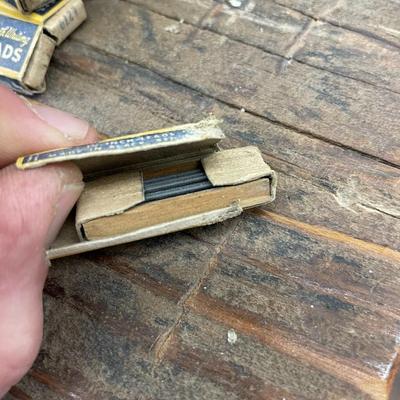 Lot of Vintage Pencil Leads, Mason Jar Lids, and Camphor Oil