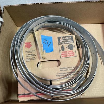 Box of Metal Strapping - 1 New Roll in Box & 1 loose open roll
