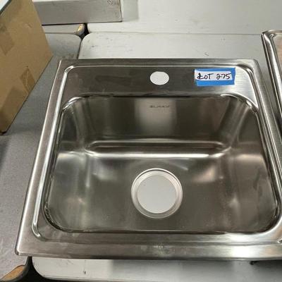 New Stainless Steel Sink - ELKY - 15" x 14" x 8"