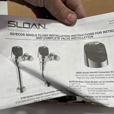 Sloan Electronic Toilet flush - G2/ECOS Single Flush 8100 Series - New in Box