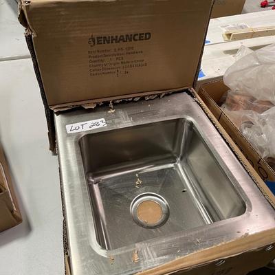 Enhanced Stainless Steel Hand Sink - Item # E-HS-12FB - New in opened Box